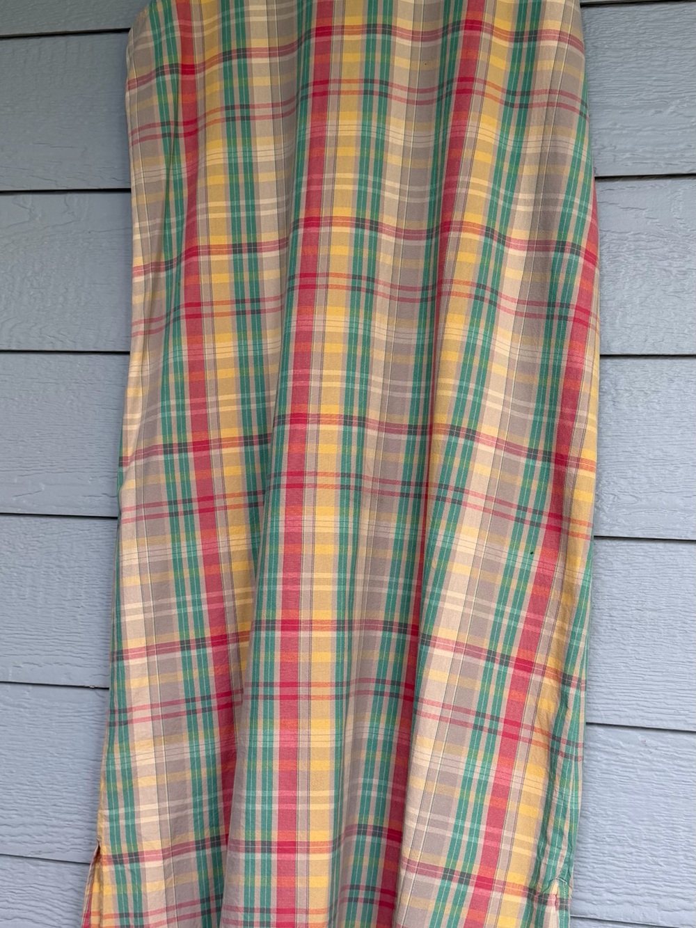 Vintage Westbound Plaid Maxi Skirt in Yellow, Red & Green XL
